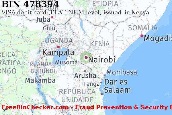 478394 VISA debit Kenya KE Lista de BIN