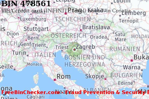 478561 VISA credit Croatia HR BIN-Liste
