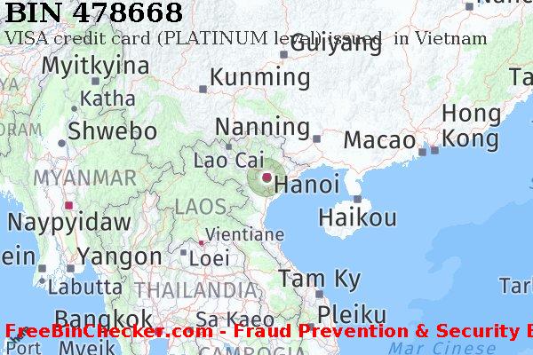 478668 VISA credit Vietnam VN Lista BIN