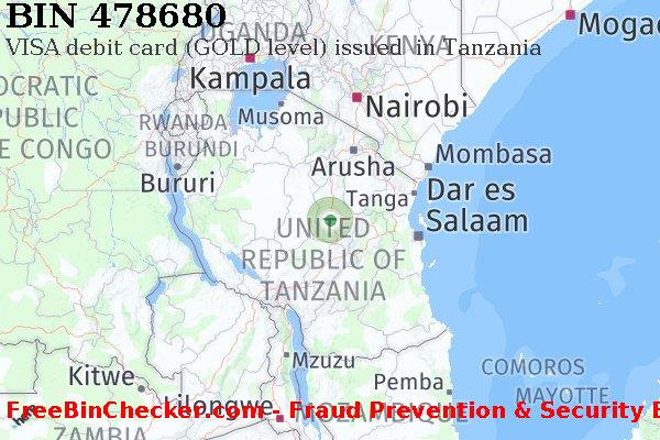 478680 VISA debit Tanzania TZ BIN List