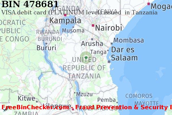 478681 VISA debit Tanzania TZ BIN List