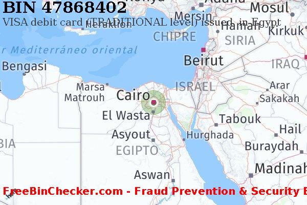47868402 VISA debit Egypt EG Lista de BIN