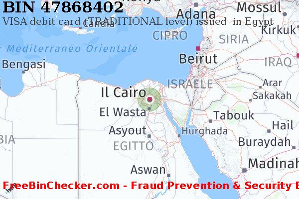 47868402 VISA debit Egypt EG Lista BIN