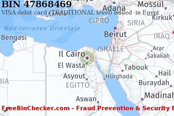 47868469 VISA debit Egypt EG Lista BIN