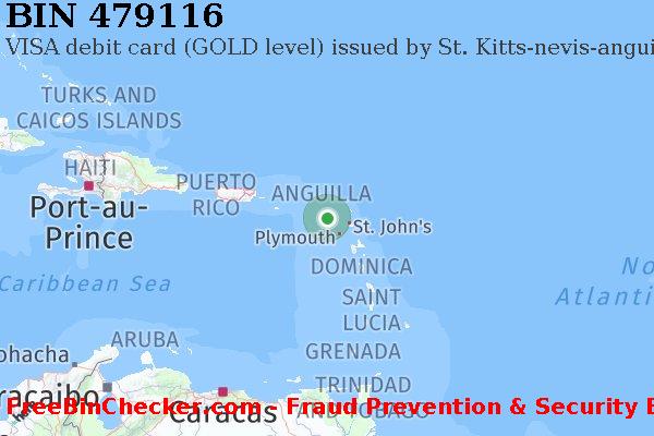479116 VISA debit Saint Kitts and Nevis KN BINリスト