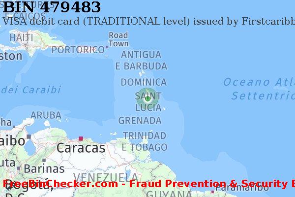 479483 VISA debit Saint Lucia LC Lista BIN