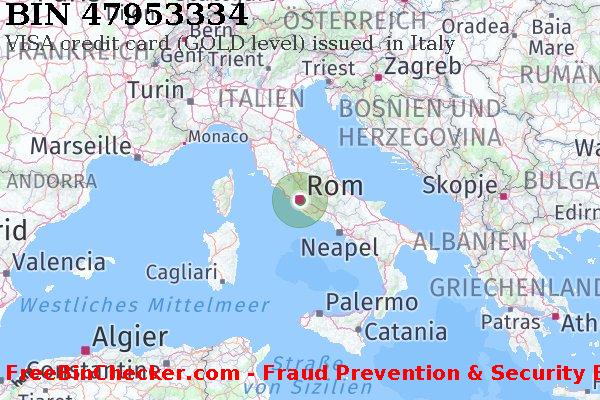47953334 VISA credit Italy IT BIN-Liste