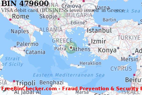 479600 VISA debit Greece GR BIN Danh sách