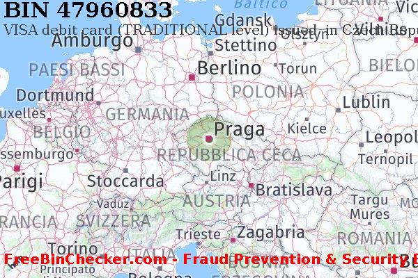 47960833 VISA debit Czech Republic CZ Lista BIN