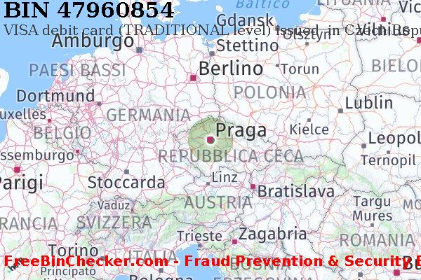 47960854 VISA debit Czech Republic CZ Lista BIN