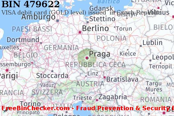 479622 VISA debit Czech Republic CZ Lista BIN