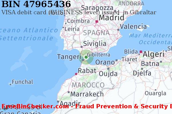 47965436 VISA debit Gibraltar GI Lista BIN