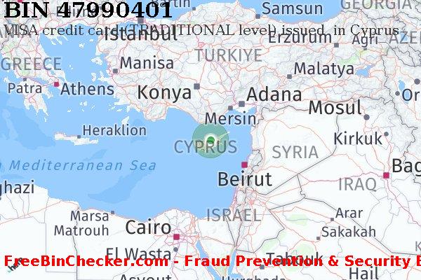 47990401 VISA credit Cyprus CY BIN List