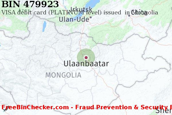 479923 VISA debit Mongolia MN BIN List