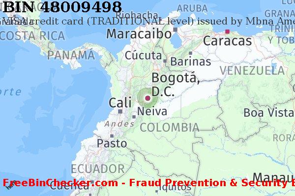 48009498 VISA credit Colombia CO Lista de BIN