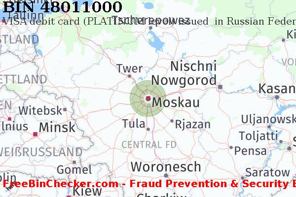 48011000 VISA debit Russian Federation RU BIN-Liste