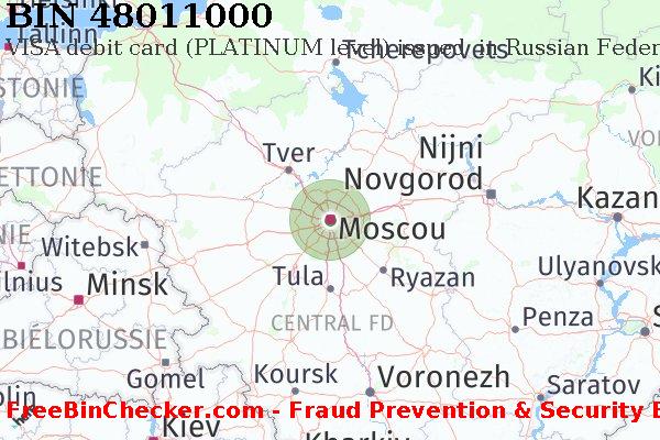 48011000 VISA debit Russian Federation RU BIN Liste 