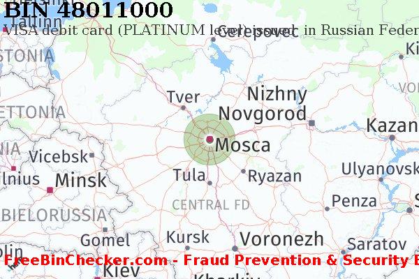 48011000 VISA debit Russian Federation RU Lista BIN