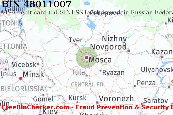 48011007 VISA debit Russian Federation RU Lista BIN