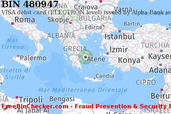 480947 VISA debit Greece GR Lista BIN