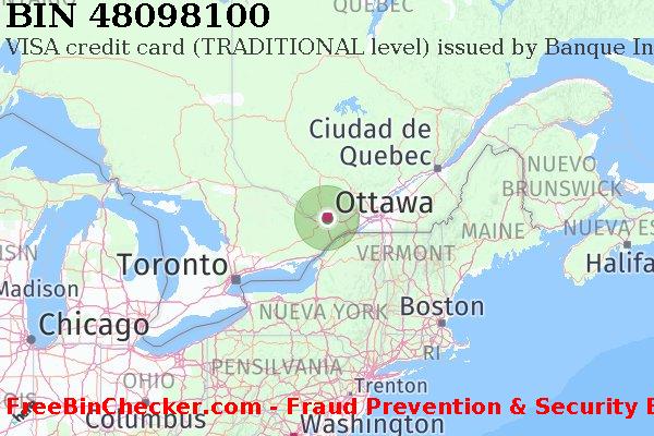 48098100 VISA credit Canada CA Lista de BIN