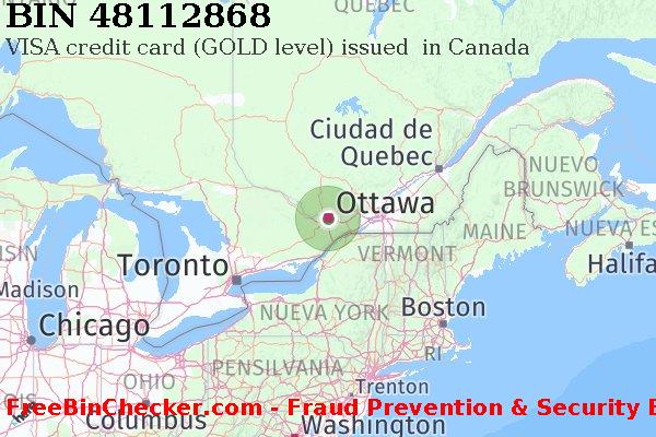 48112868 VISA credit Canada CA Lista de BIN