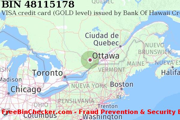 48115178 VISA credit Canada CA Lista de BIN