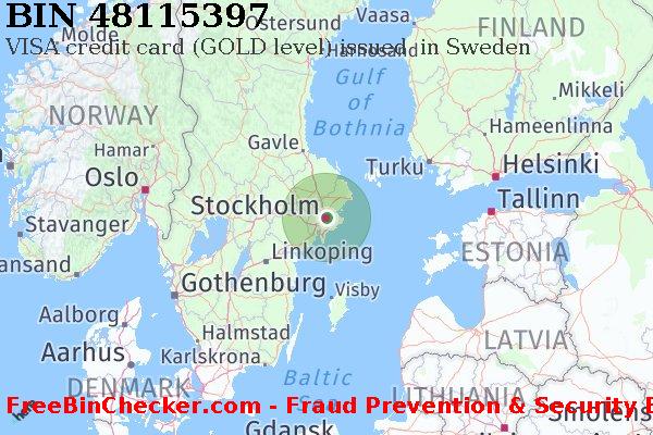 48115397 VISA credit Sweden SE BIN List