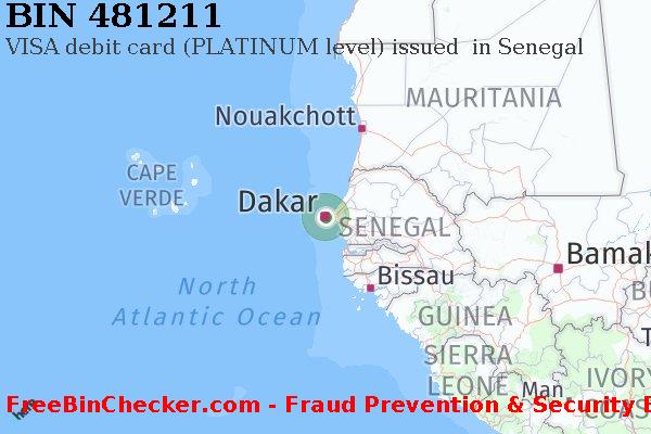 481211 VISA debit Senegal SN BIN List