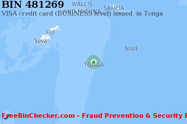 481269 VISA credit Tonga TO BIN List