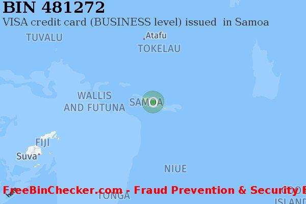 481272 VISA credit Samoa WS BIN List