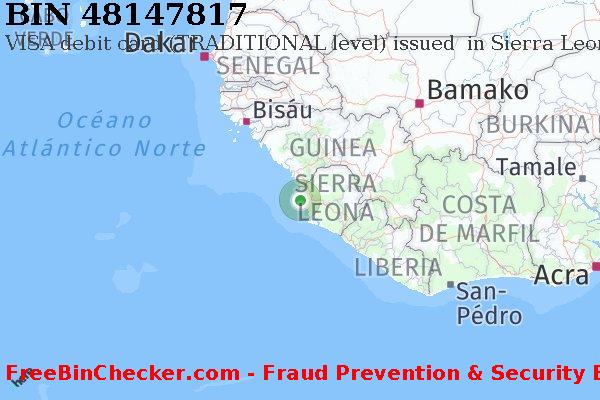 48147817 VISA debit Sierra Leone SL Lista de BIN