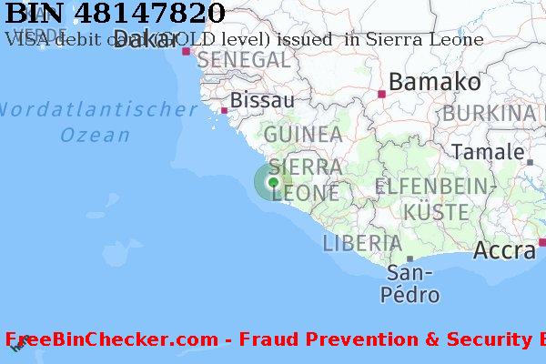 48147820 VISA debit Sierra Leone SL BIN-Liste