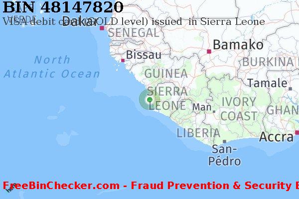 48147820 VISA debit Sierra Leone SL BINリスト