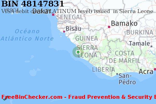 48147831 VISA debit Sierra Leone SL Lista de BIN