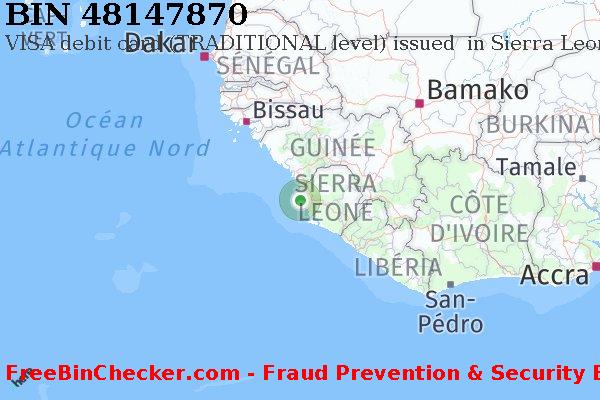48147870 VISA debit Sierra Leone SL BIN Liste 