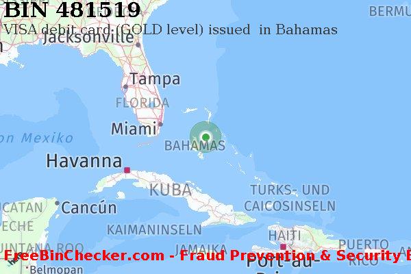 481519 VISA debit Bahamas BS BIN-Liste