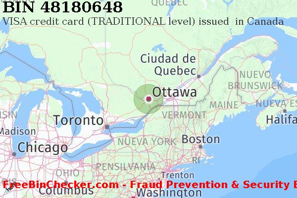 48180648 VISA credit Canada CA Lista de BIN