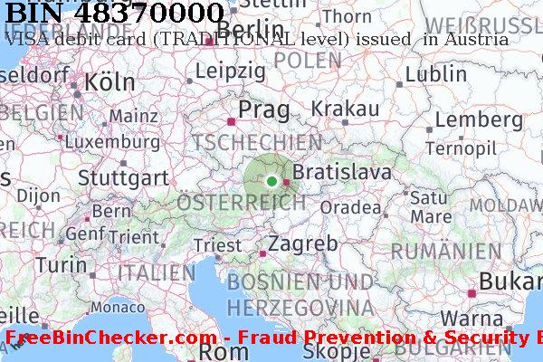 48370000 VISA debit Austria AT BIN-Liste