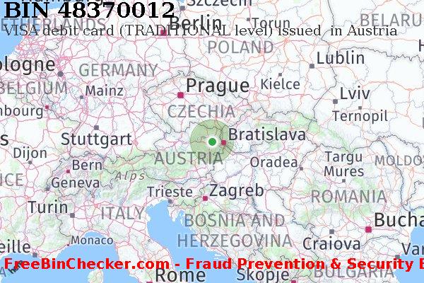 48370012 VISA debit Austria AT BIN 목록