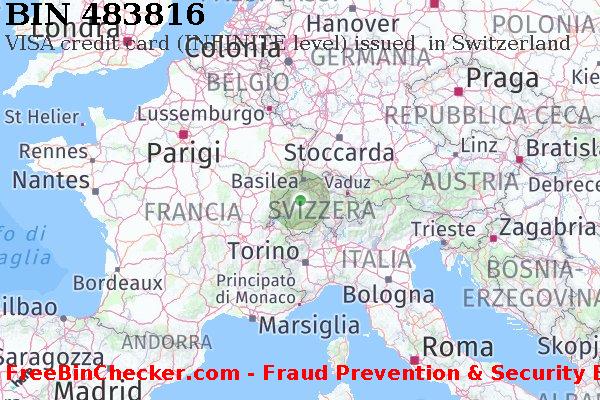 483816 VISA credit Switzerland CH Lista BIN