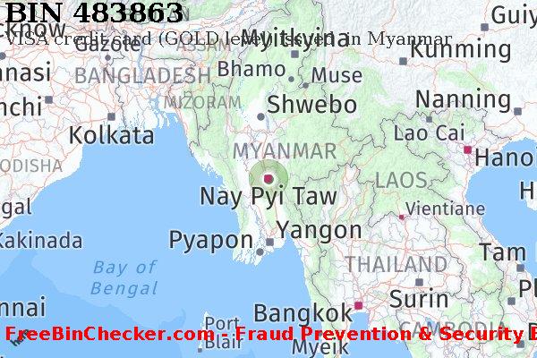 483863 VISA credit Myanmar MM BIN List