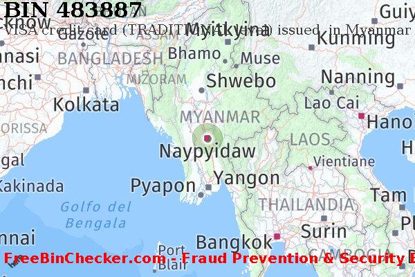 483887 VISA credit Myanmar MM Lista BIN