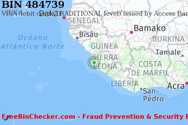 484739 VISA debit Sierra Leone SL Lista de BIN