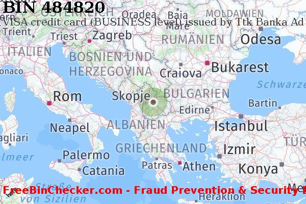 484820 VISA credit Macedonia MK BIN-Liste