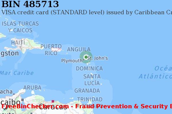 485713 VISA credit Antigua and Barbuda AG Lista de BIN