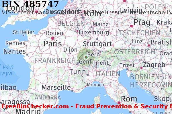 485747 VISA credit Switzerland CH BIN-Liste