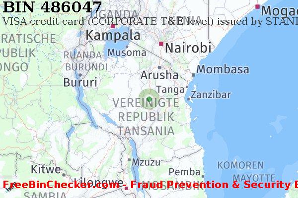 486047 VISA credit Tanzania TZ BIN-Liste
