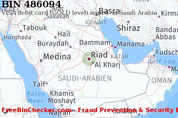 486094 VISA debit Saudi Arabia SA BIN-Liste