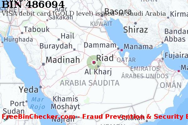 486094 VISA debit Saudi Arabia SA Lista de BIN